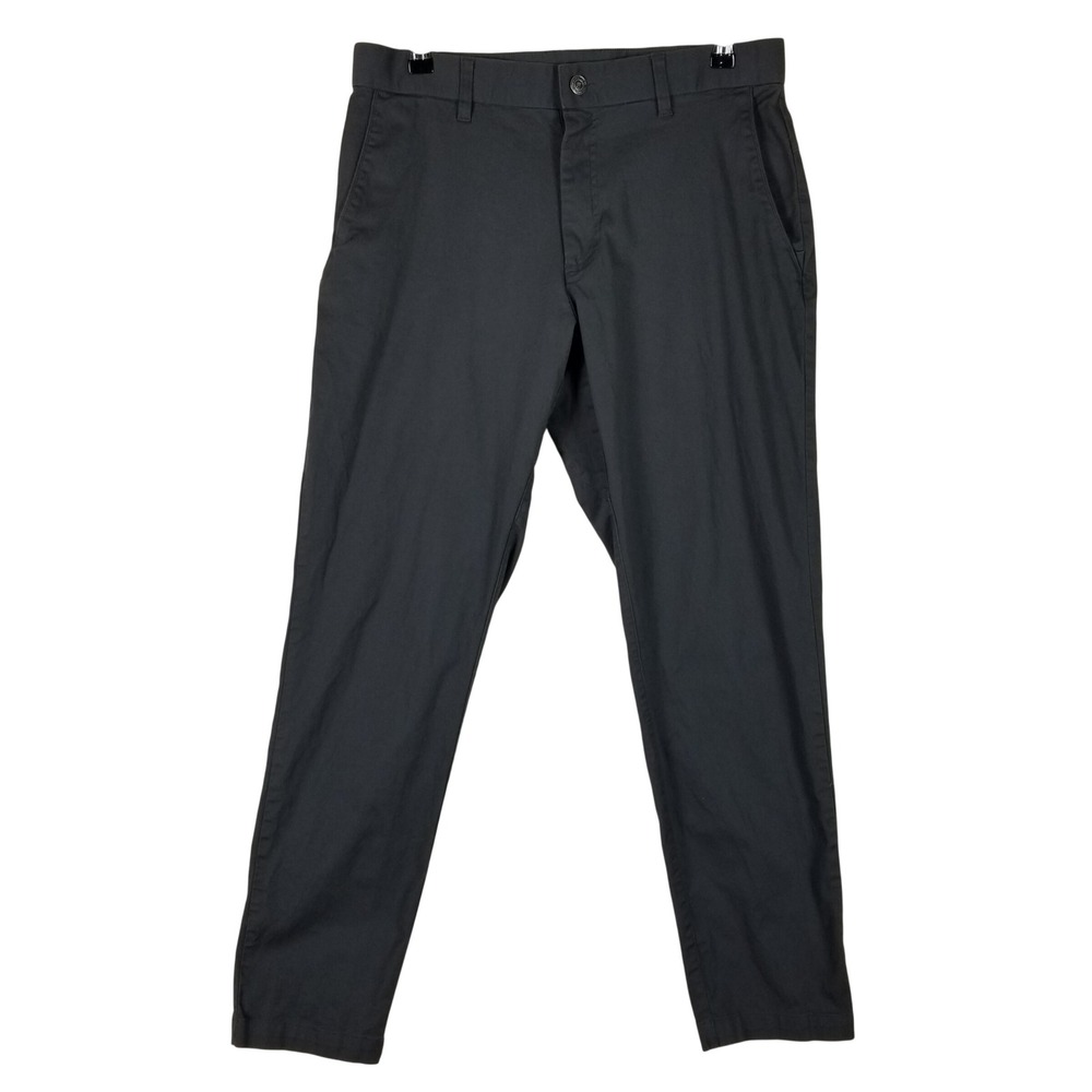 Fabletics The Only Pant Mens 32 Charcoal Grey Tapered Tech Chino Trousers